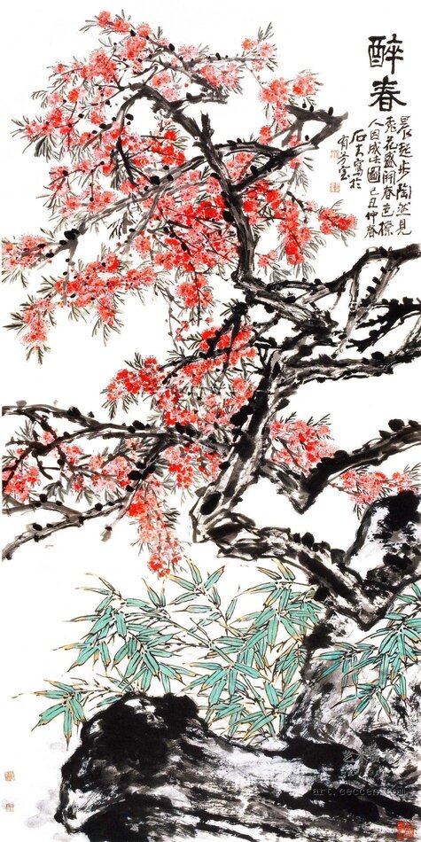 醉春 180x96cm 纸本墨笔 2009年 郭石夫